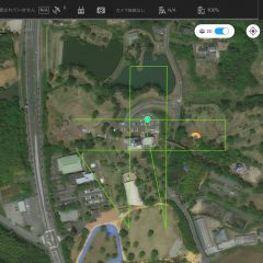 レーザー測量データ解析_森林データ解析_レーザー搭載ドローン操縦画面